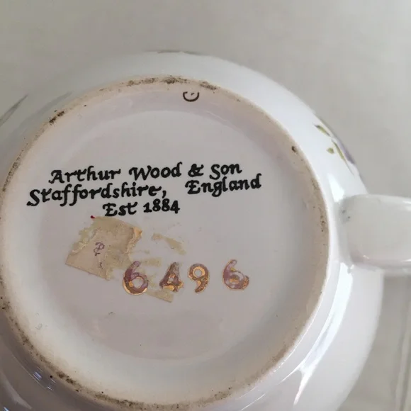 Arthur Wood & Son , Staffordshire, England Teapot&Cup. New - Picture 8 of 8